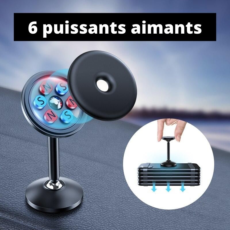 Support téléphone voiture collant magnétique